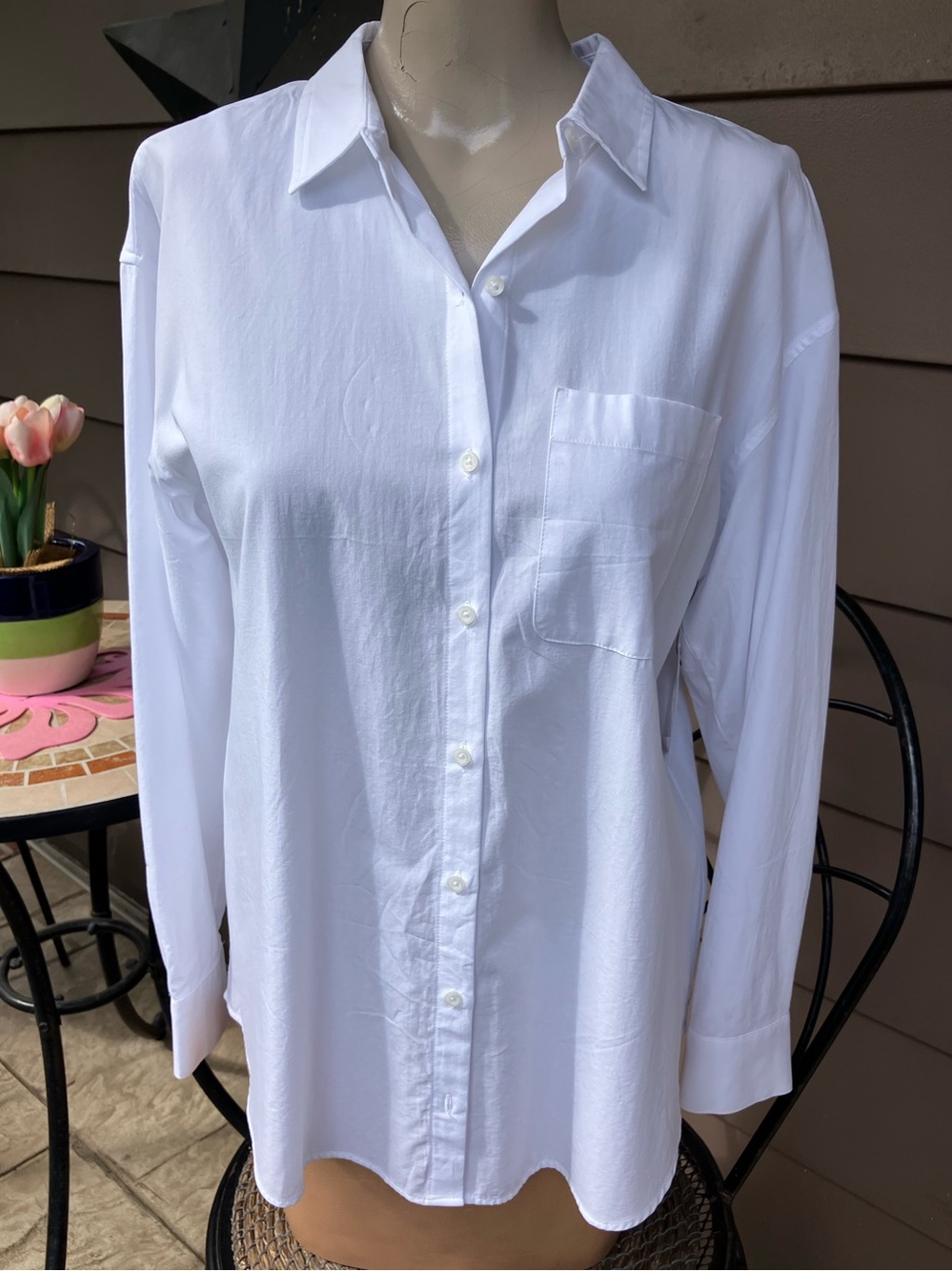 Classic White Button-Up Shirt